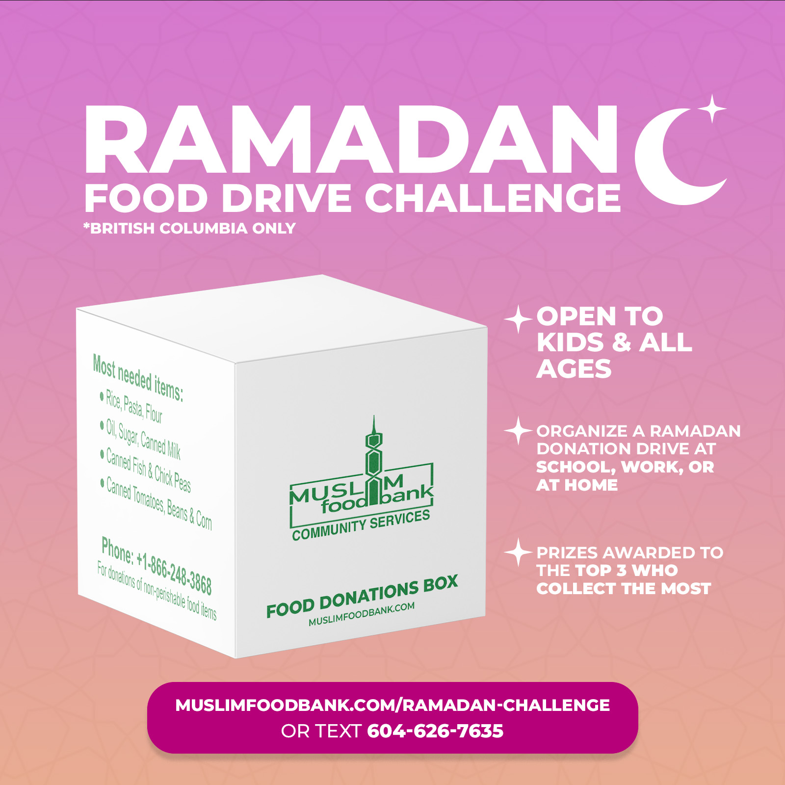 Ramadan Food Drive Challenge - Muslim Food Bank