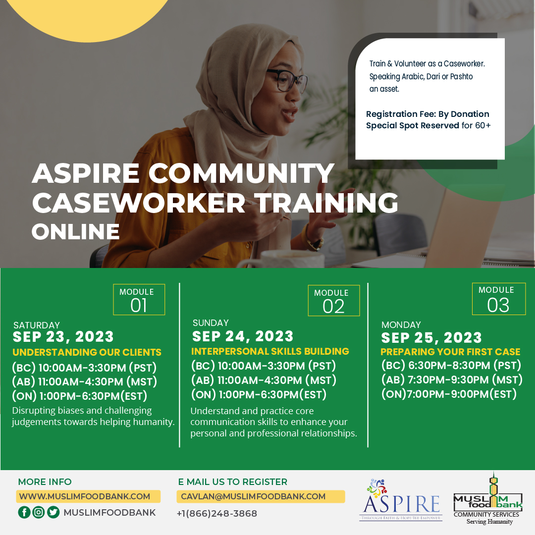 Community Case Management Training Muslim Food Bank
