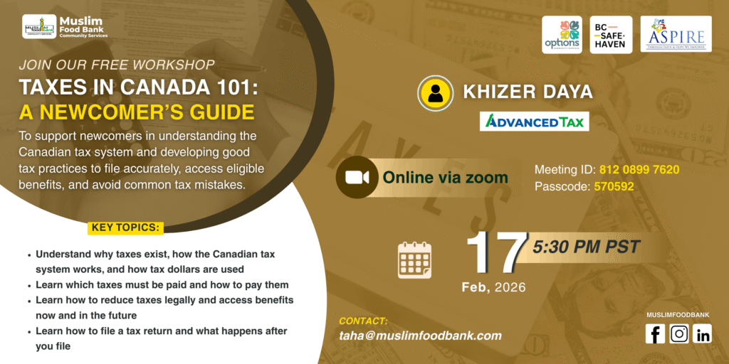 Taxes in Canada : A Newcomer’s Guide | Free Online Workshop